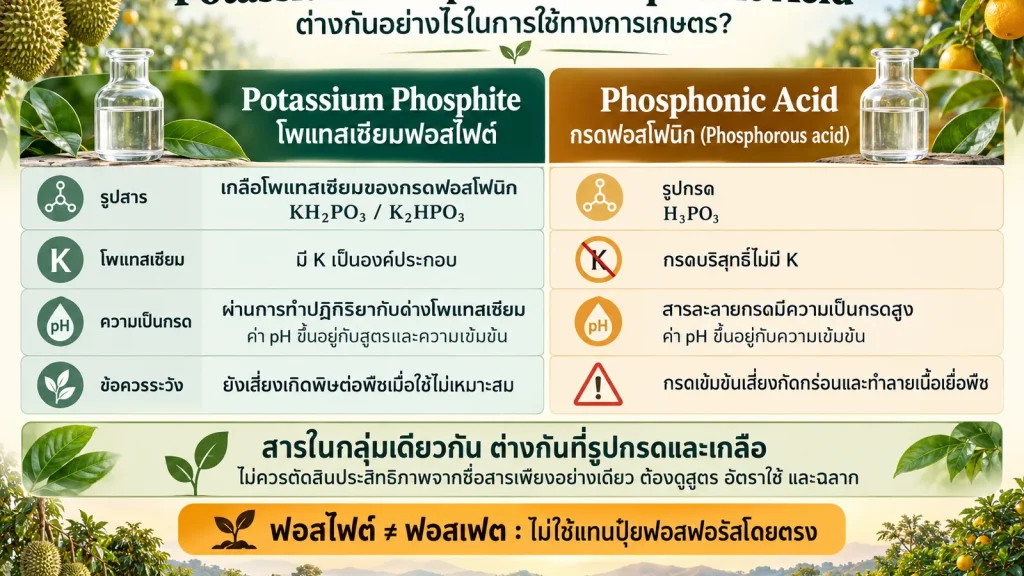 Potassium Phosphite และ Phosphonic Acid