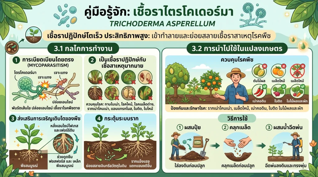 Trichoderma asperellum กลไกและการใช้งาน